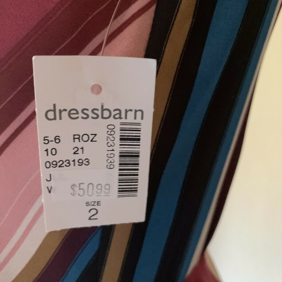 Roz & Ali Dressbarn  pink, blue stripe DRESS. Misses Size 2. NWT! - Picture 5 of 5